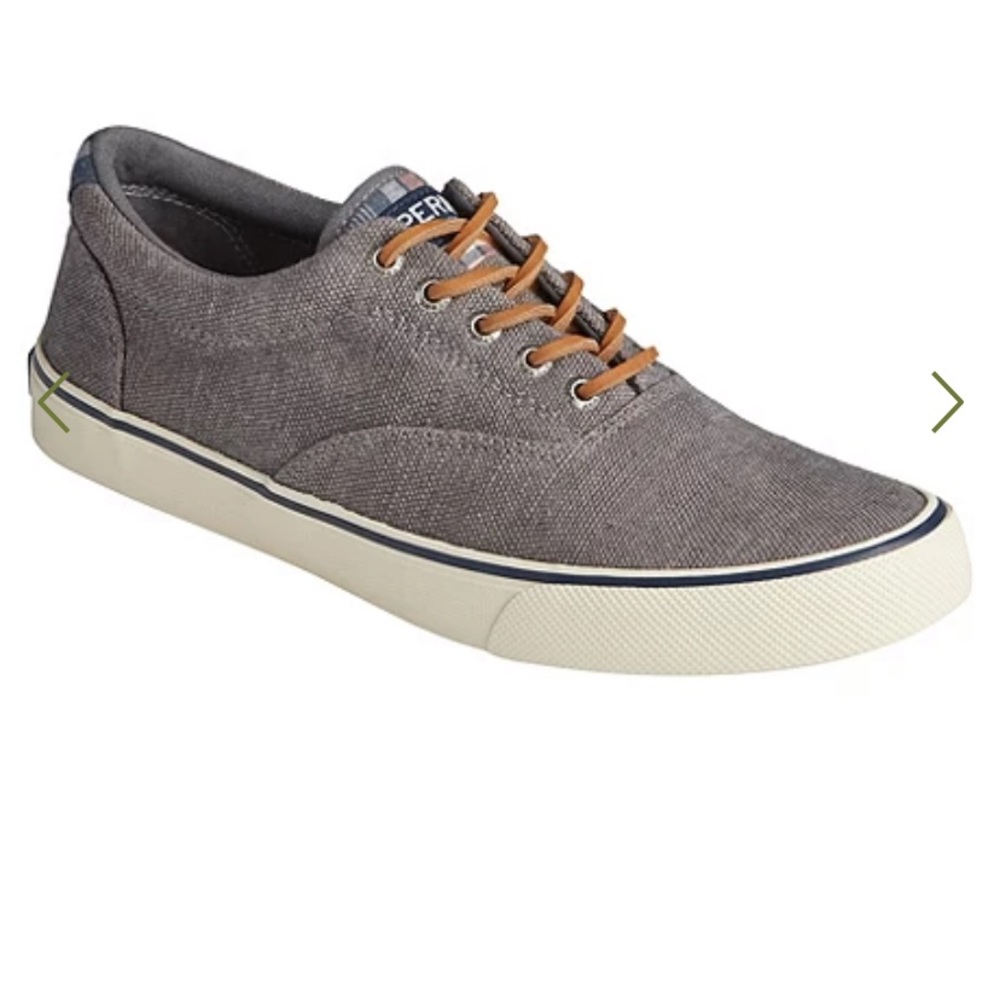 Sperry topsider grey canvas runners size 9